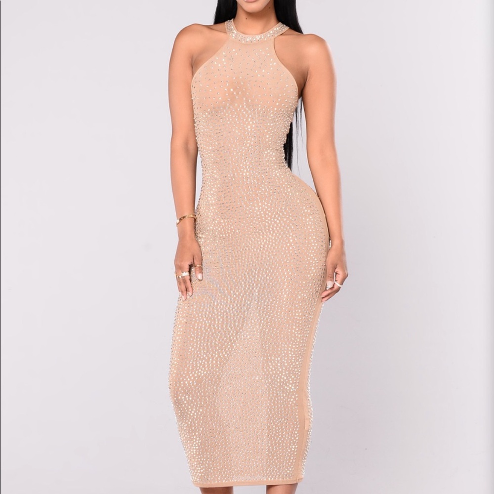 Glo Up Rhinestone Fashion Nova Dress